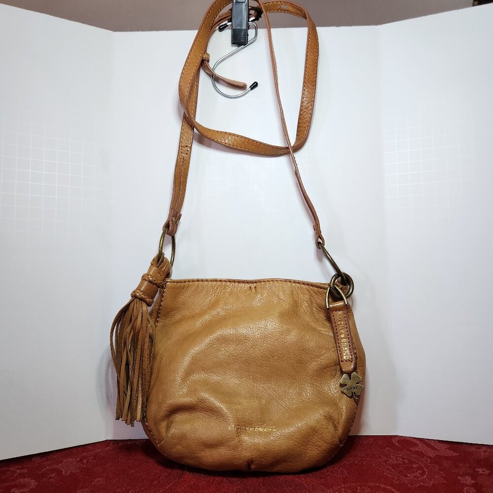 Lucky Brand Tan Leather Crossbody Bag